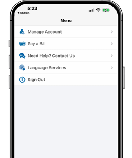 myPrivia patient app on a phone